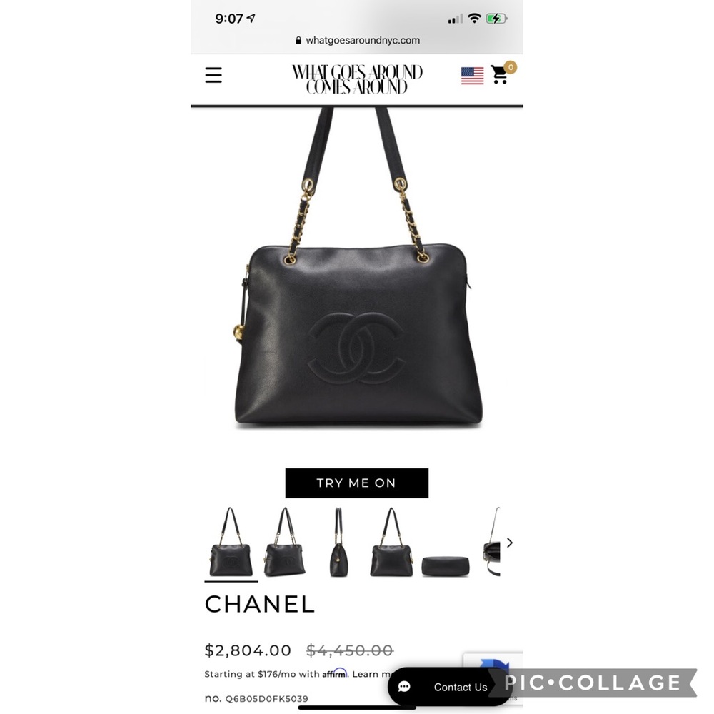 SOLD Chanel Vintage Timeless Chain Shopping Tote Shoulder Bag Caviar Leather - Picture 17 of 17